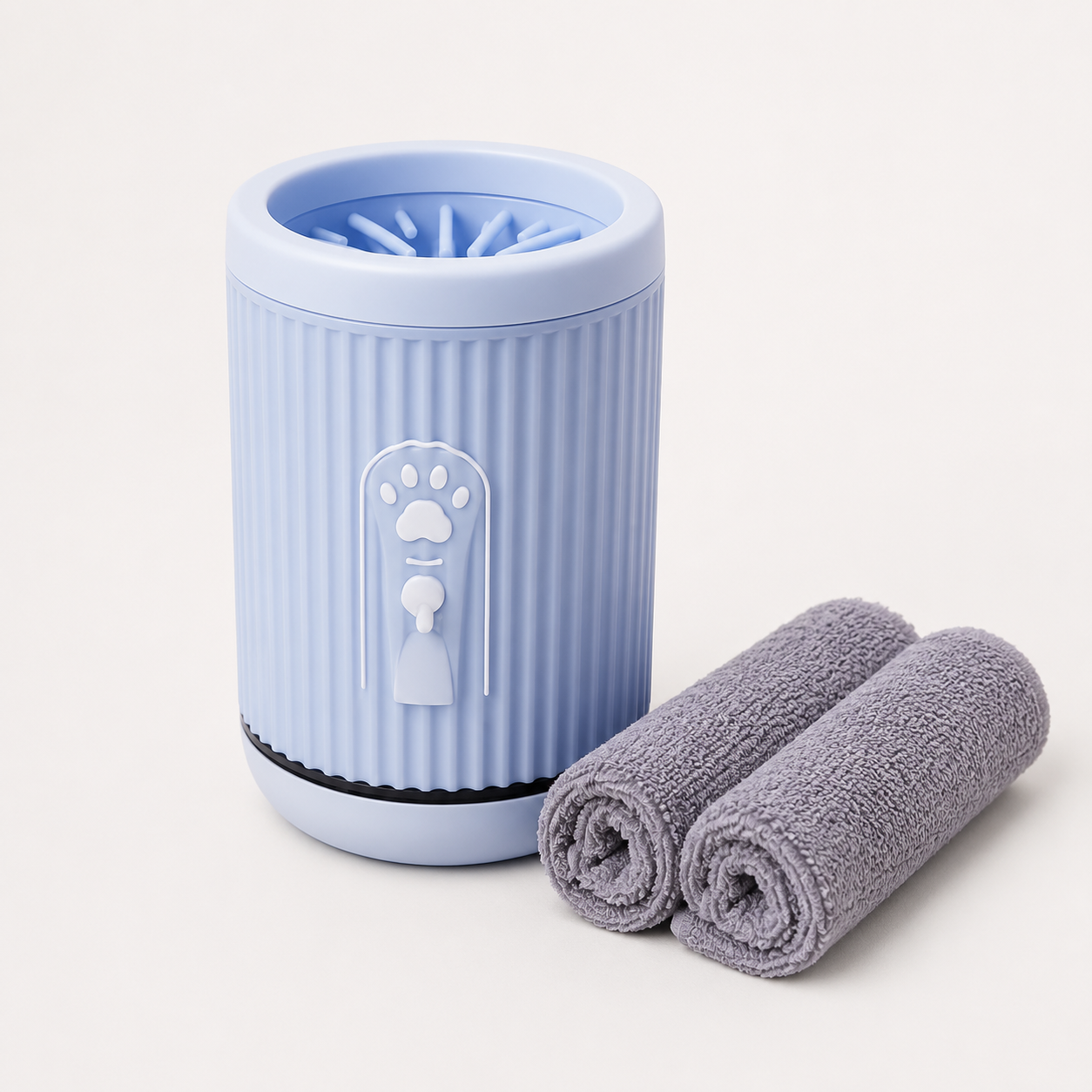 Milo's 2-in-1 Pet Paw Washing Cup with 2 Super Absorbent Drying Towels